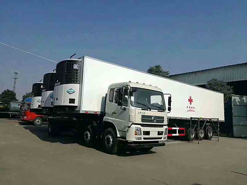 尊龙凯时汽车援助苏丹28台牵引车及半挂冷藏车项目